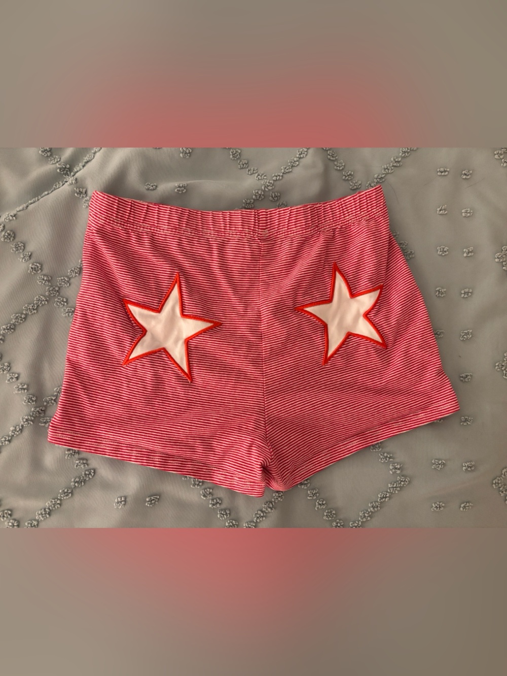 Red Striped Star Shorts